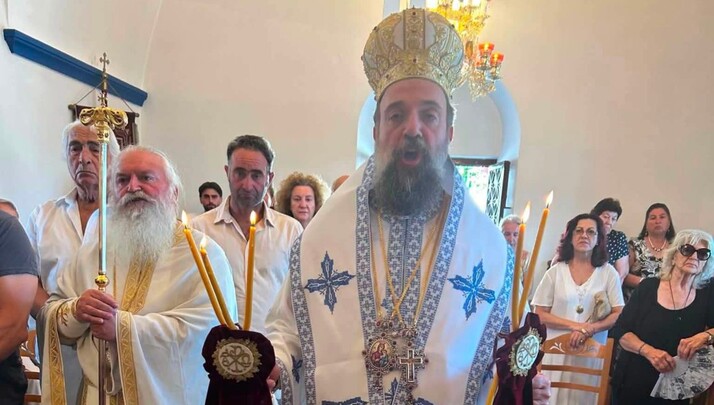Θεία Λειτουργία στην Ηρακλειά τέλεσε ο Μητροπολίτης Θήρας Αμφιλόχιος
