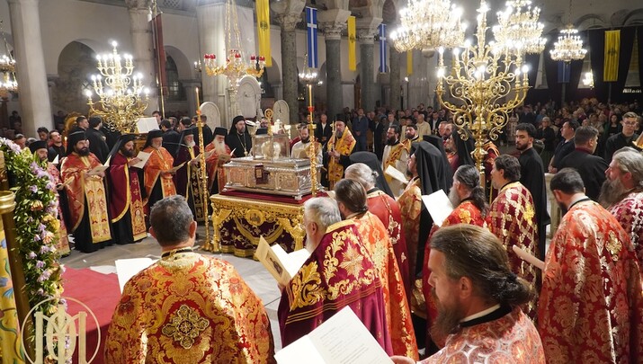 Ο Θεσσαλονίκης Φιλόθεος τίμησε τον Άγιο Δημήτριο με τα Εγκώμια