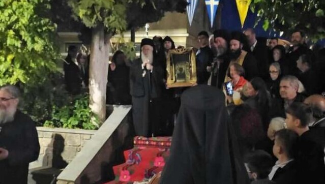 Ο Βεροίας Παντελεήμων υποδέχθηκε την Παναγία Σουμελά στα Ανώγεια