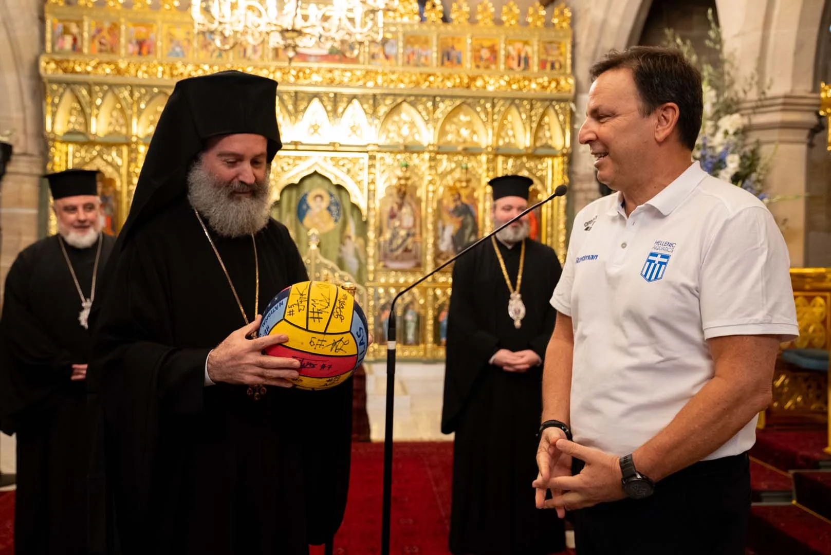 Ο Αρχιεπίσκοπος Μακάριος υποδέχθηκε την εθνική ομάδα πόλο στο Σύδνεϋ - μια φωτογραφία 1