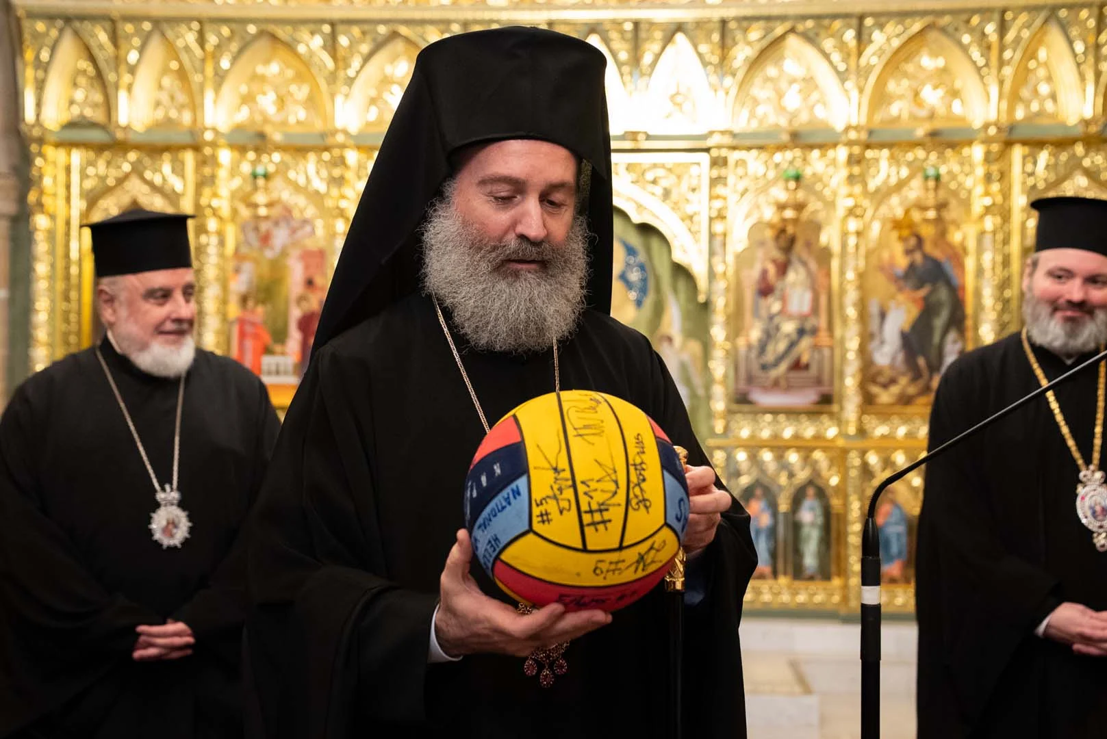 Ο Αρχιεπίσκοπος Μακάριος υποδέχθηκε την εθνική ομάδα πόλο στο Σύδνεϋ - μια φωτογραφία 2