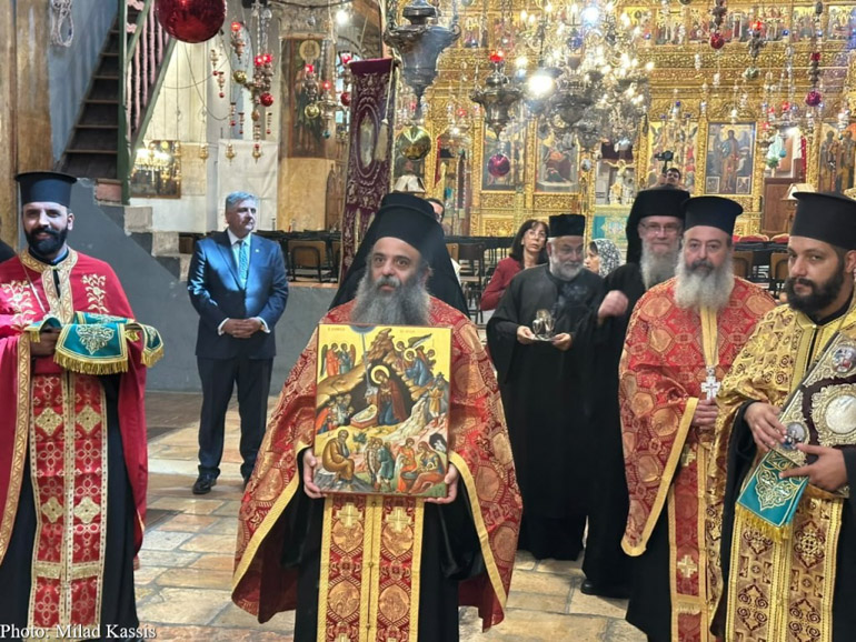 Λαμπρή υποδοχή του Πατριάρχη Βουλγαρίας στη Βηθλεέμ - μια φωτογραφία 2