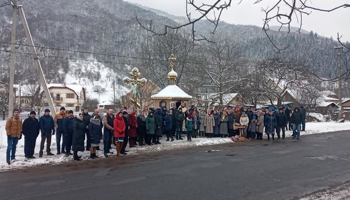 Κοινότητα της UOC στο Ντελοβόε, 14.02.21. Φωτογραφία: Σελίδα Facebook του χρήστη Venedikt Chromiy