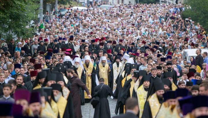 Λιτανεία της UOC στο Κίεβο την Ημέρα του Βαπτίσματος της Ρους του ΚΙέβου, 2019. Φωτογραφία: news.church.ua