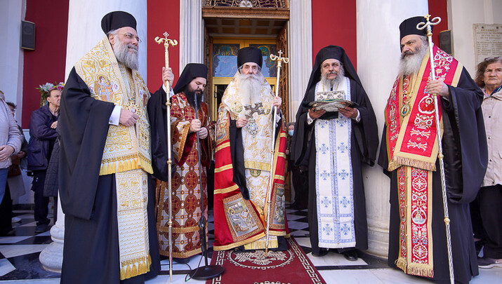 Υποδοχή Ιερών Λειφάνων. Φωτογραφία: romfea.gr