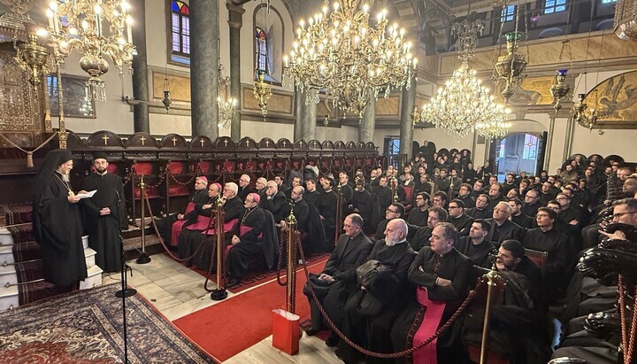 Ο Πατριάρχης Κωνσταντινουπόλεως Βαρθολομαίος υποδέχεται την αντιπροσωπεία της Καθολικής Εκκλησίας στο Φανάρι. Φωτογραφία: ec-patr.org