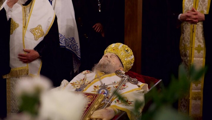 Σκήνωμα του Μακαριστού Μητροπολίτου πρ. Θεσσαλονίκης Ανθίμου. Φωτογραφία: Αρχείο ΕΟΔ