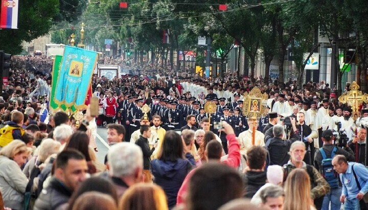 Λιτανεία στο Βελιγράδι. Φωτογραφία: ΕΟΔ στη Σερβία