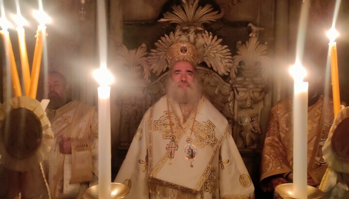 Αρχιεπίσκοπος Σεβαστείας Θεοδόσιος. Φωτογραφία: Facebook «Η Φωνή της Ορθόδοξης Εκκλησίας από την Ιερουσαλήμ»