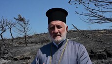 Ο Αρχιεπίσκοπος Αμερικής Ελπιδοφόρος στις πυρόπληκτες περιοχές της Χίου