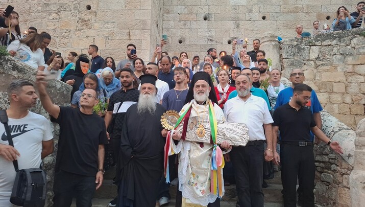 Η κάθοδος της Εικόνας της Θεοτόκου από το Ιερό Μετόχι της Γεθσημανής στο Προσκύνημα Κοιμήσεως της Θεοτόκου