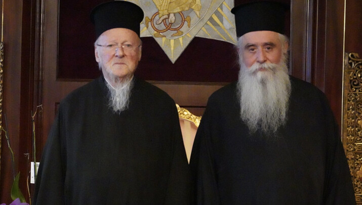 Ο νέος Ηγούμενος της Μονής Σινά στο Οικουμενικό Πατριαρχείο. Φωτογραφία: Romfea.gr