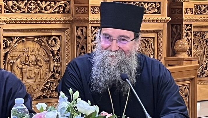 Ο Γέροντας Νικόδημος, Ηγούμενος της Ι. Μονής Φιλοθέου Αγίου Όρους. Φωτογραφία: Romfea.gr