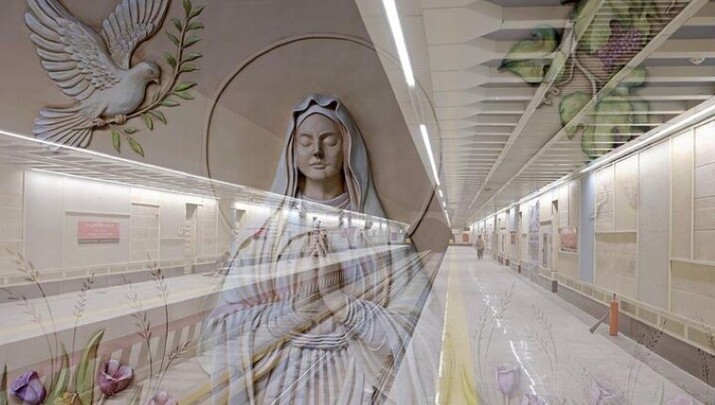 Το εσωτερικό του νέου σταθμού μετρό Saint Mary στην Τεχεράνη. Φωτογραφία: eghtesadonline