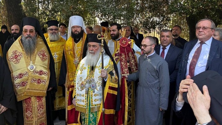 Με τον Προκαθήμενο της Σιωνίτιδος Εκκλησίας συλλειτούργησαν Αγιοταφίτες και Ρώσοι Αρχιερείς καθώς και ιερείς.. Φωτογραφία: orthodoxianewsagency.gr
