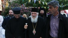 Ο Αρχιεπίσκοπος στον Ιερό Ναό Αγίων Κωνσταντίνου και Ελένης Ομονοίας