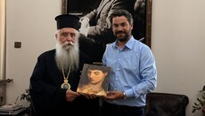 Ο Αρχιεπίσκοπος Σινά Συμεών στο Δημαρχείο Χανίων