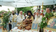 Πανηγυρικός Εσπερινός στη Μονή Λατόμου για τον Όσιο Δαβίδ τον Δενδρίτη