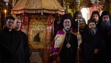Προσφώνηση του Μητροπολίτη Σελευκείας στη Μονή Διονυσίου Αγίου Όρους