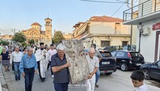 Λιτανεύτηκε η Ιερά Εικόνα της Κοιμήσεως Θεοτόκου στην Αγία Τριάδα Αργολίδας