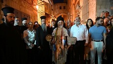 Η κάθοδος της εικόνας της Θεοτόκου στη Γεθσημανή Ιεροσολύμων