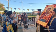 Αντίγραφο της Παναγίας Πορταΐτισσας υποδέχθηκε η Αγία Βαρβάρα Αγρινίου