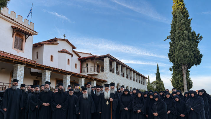 Μοναστική Σύναξη Μητρόπολης Θηβών στα Βάγια, φωτο orthodoxianewsagency