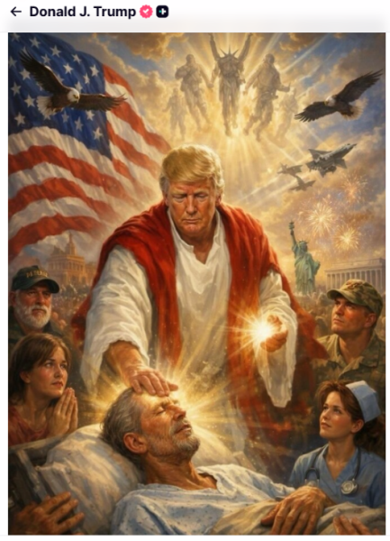 Σάλος με AI εικόνα Τραμπ ως «Μεσσία» μετά τη σφοδρή επίθεση κατά του Πάπα фото 1