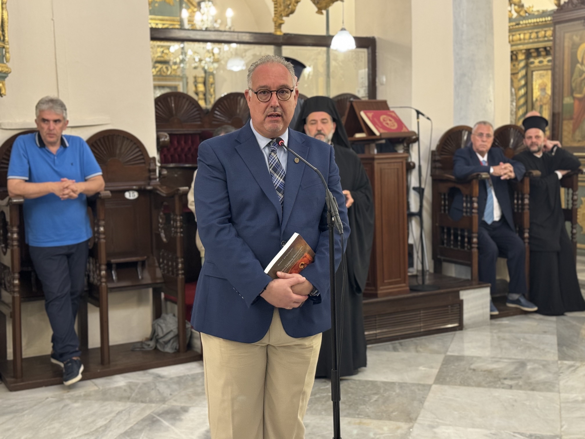 Αντιπροσωπεία του Τμήματος Θεολογίας ΑΠΘ στον Πατριάρχη Βαρθολομαίο - μια φωτογραφία 3