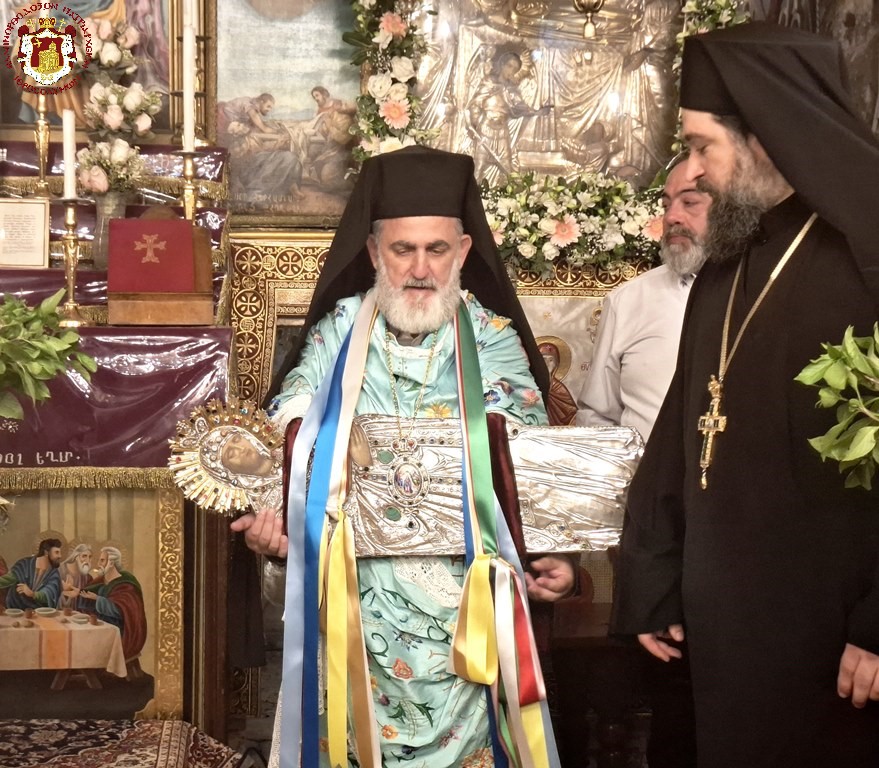Λιτανεύτηκε η Ιερά Εικόνα της Κοιμήσεως Θεοτόκου στο Πατριαρχείο Ιεροσολύμων - μια φωτογραφία 12