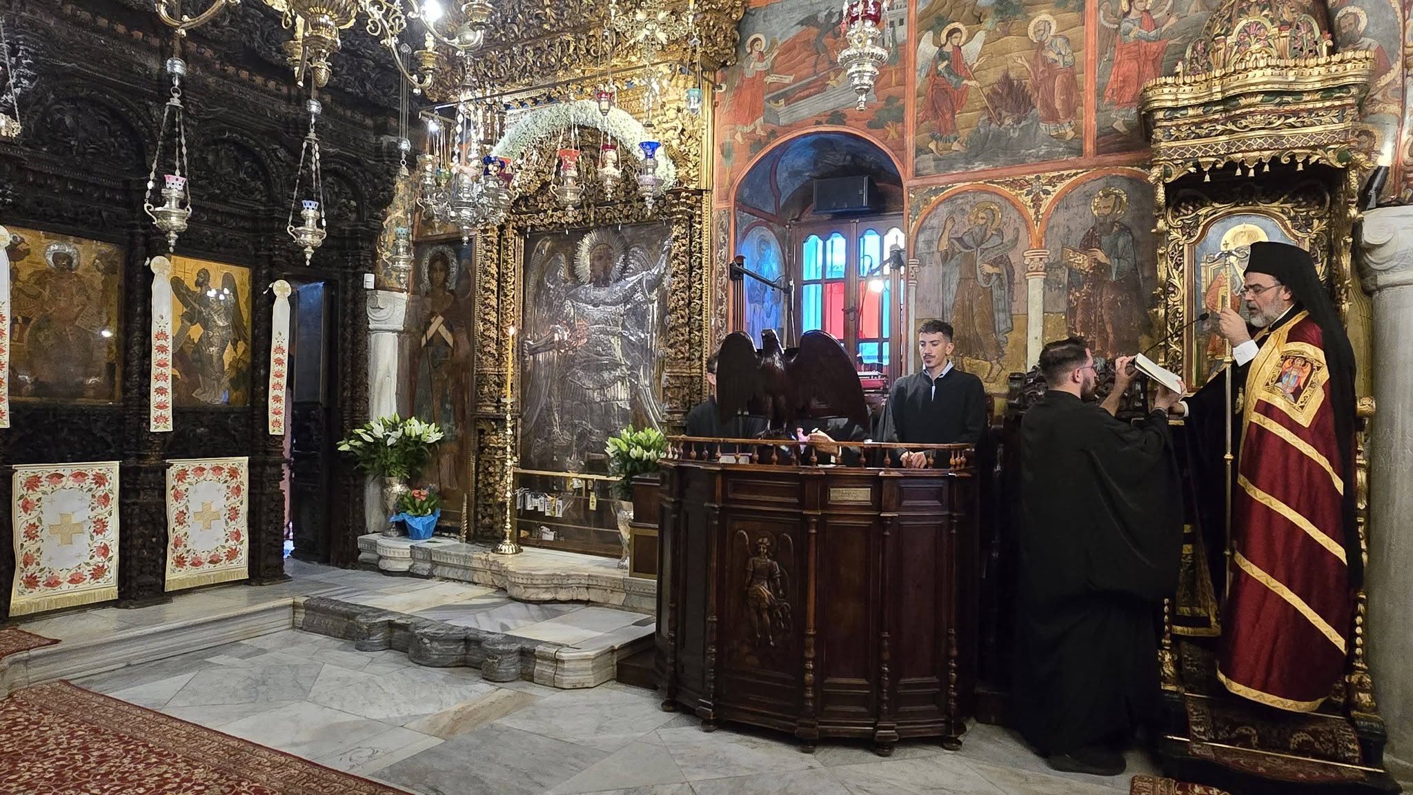 Ο Μητροπολίτης Σμύρνης Βαρθολομαίος στην εορτάζουσα Μονή Πανορμίτου Σύμης - μια φωτογραφία 5