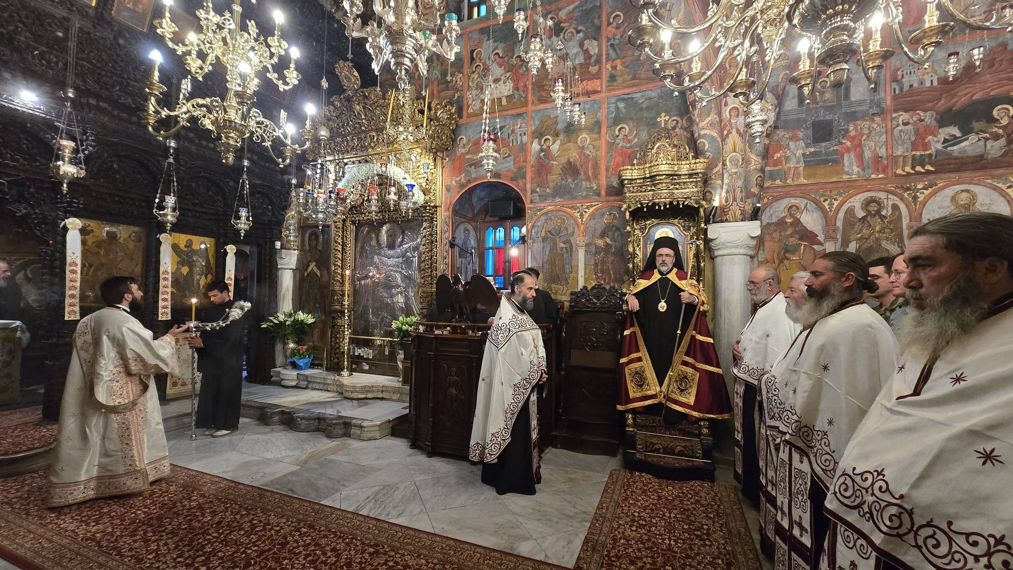 Ο Μητροπολίτης Σμύρνης Βαρθολομαίος στην εορτάζουσα Μονή Πανορμίτου Σύμης - μια φωτογραφία 15