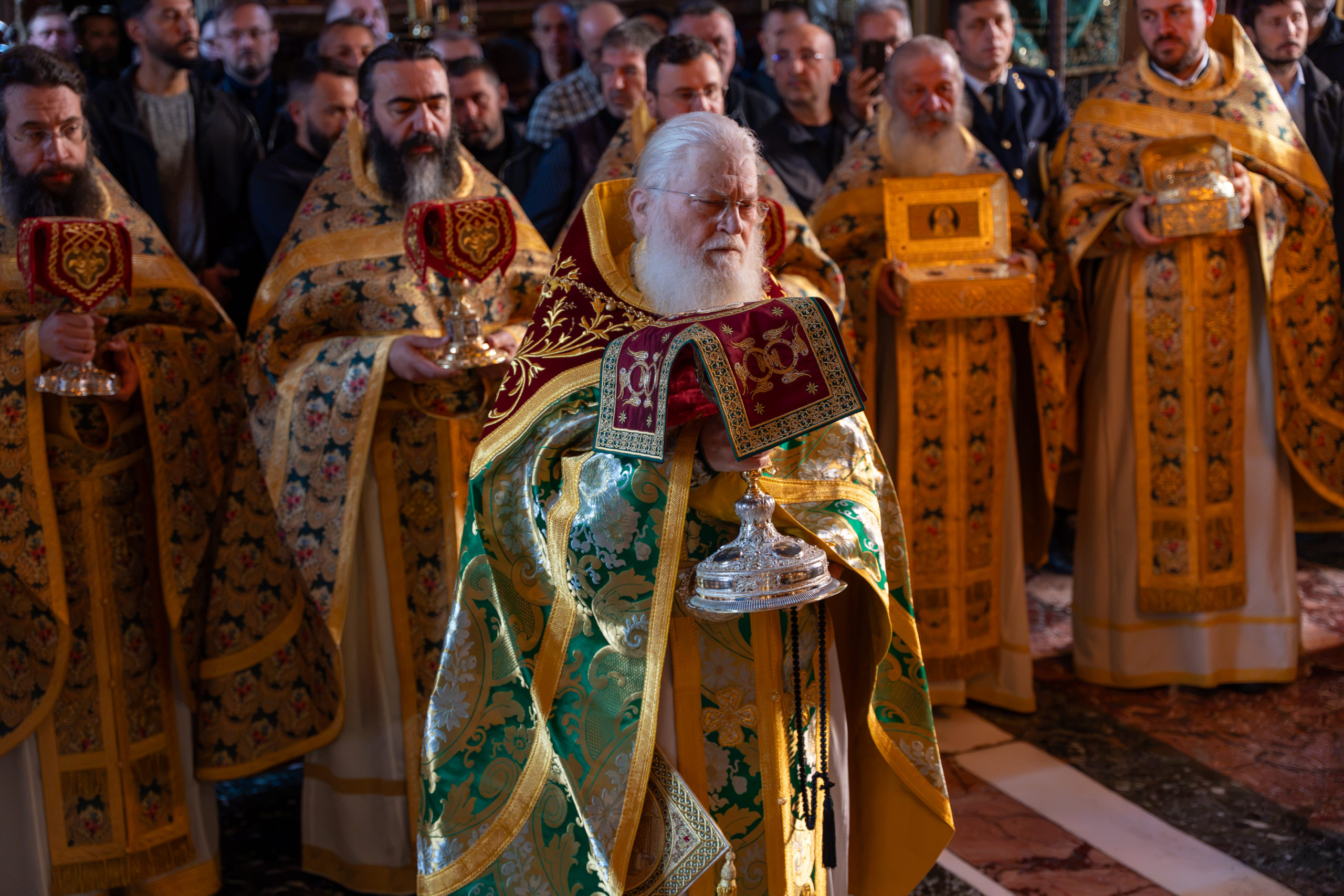 Αγιορείτικη μυσταγωγία στο Βατοπαίδι: Τιμήθηκε ο Όσιος Ευδόκιμος - μια φωτογραφία 16