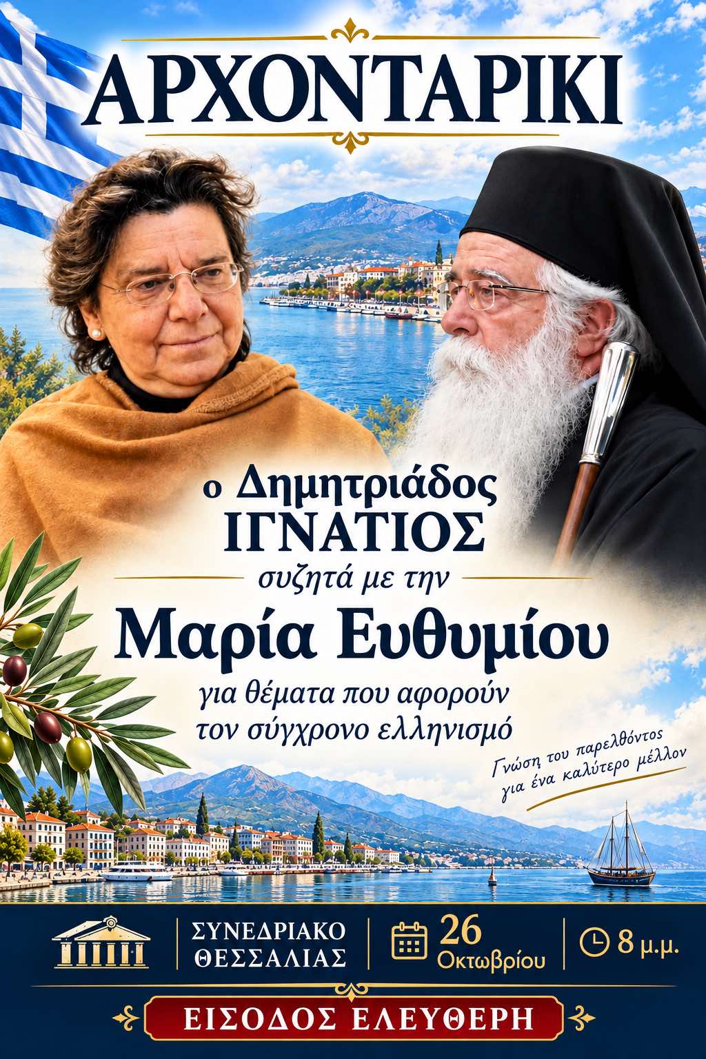 Ο Δημητριάδος Ιγνάτιος υποδέχεται τη Μαρία Ευθυμίου στα Μελισσάτικα - μια φωτογραφία 1
